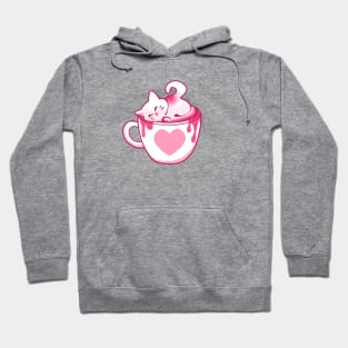 Cute Heart Love Catpuccino Hoodie